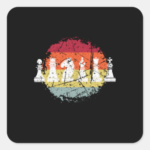 Sticker Carré Échecs Jeu d'échecs Pièces