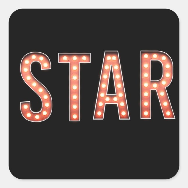 Sticker Carré Éclairages STAR Marquee (Devant)