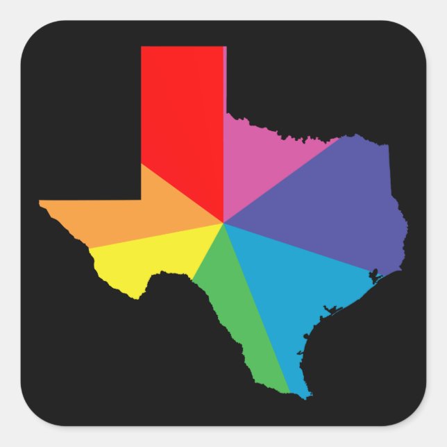 Sticker Carré éclatement de la couleur texas (Devant)