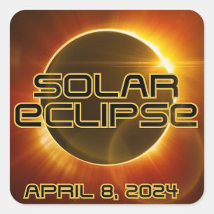 Sticker Carré Éclipse solaire
