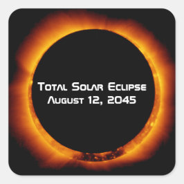 Sticker Carré Éclipse solaire totale 2045