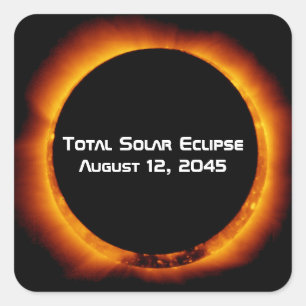 Sticker Carré Éclipse solaire totale 2045