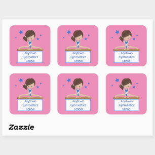 Sticker Carré École de gymnastique - École de gymnastique