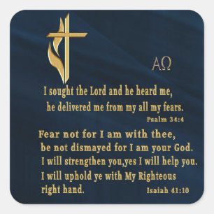Sticker Carré Écriture chrétienne