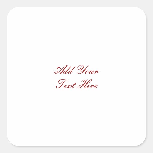 Sticker Carré Écriture professionnelle ajouter du texte moderne (Devant)