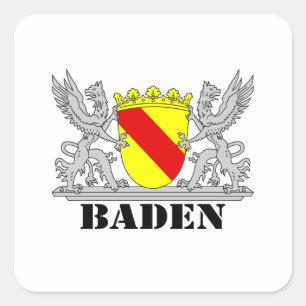 Sticker Carré Écusson badois saisir plus badois mi écritures