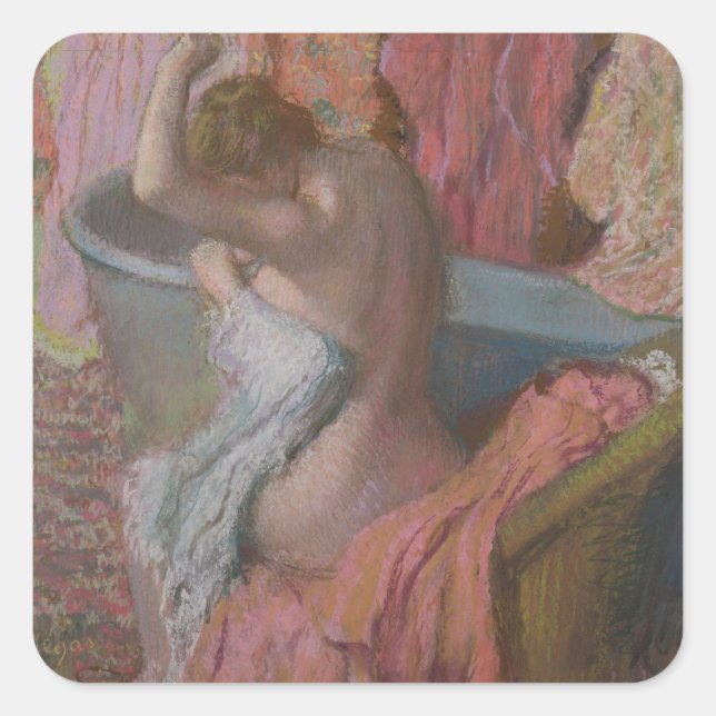 Sticker Carré Edgar Degas | Béton (Devant)