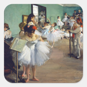 Sticker Carré Edgar Degas - Classe Danse