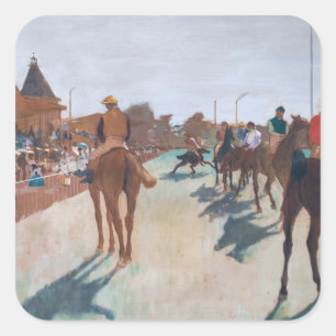 Sticker Carré Edgar Degas - La Parade