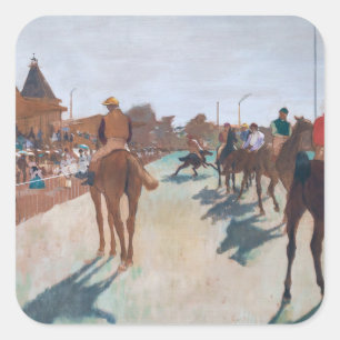 Sticker Carré Edgar Degas - La Parade