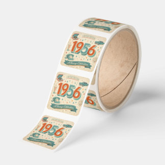Sticker Carré Édition Limitée Anniversaire 1956 | Style Rétro de