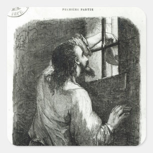 Sticker Carré Edmond Dantes emprisonné au Château d'If