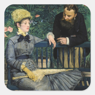 Sticker Carré Edouard Manet - Dans la serre