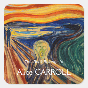 Sticker Carré Edvard Munch - Le cri 1910