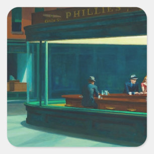 Sticker Carré Edward Hopper