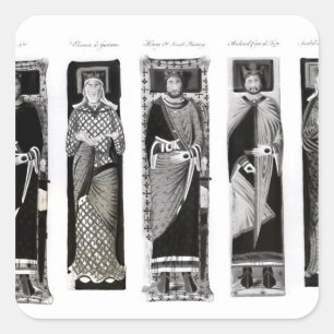 Sticker Carré Effigies d'Henri II Eleanor d'Aquitaine