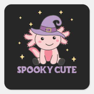 Sticker Carré Éffrayant Axolotl Amateurs De Beaux Animaux Pour H
