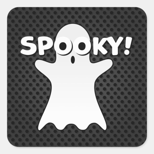 Sticker Carré ÉFFRAYANT ! Joyeux Halloween. (Devant)