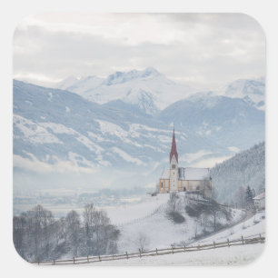 Sticker Carré Église dans Zillertal dans l'autocollant de photo