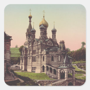 Sticker Carré Église orthodoxe russe à Moscou