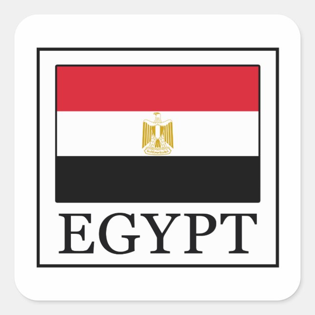Sticker Carré Égypte (Devant)