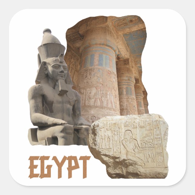 Sticker Carré EGYPTE photo collants collants (Devant)