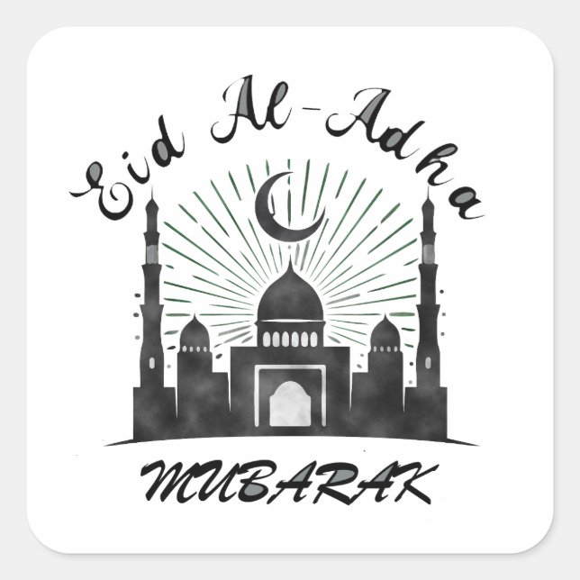 STICKER CARRÉ EID AL ADHA MUBARAK 2023 (Devant)