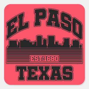 Sticker Carré El Paso, Texas