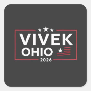 Sticker Carré Elect Vivek Ramaswamy pour Gouverneur de l'Ohio 20