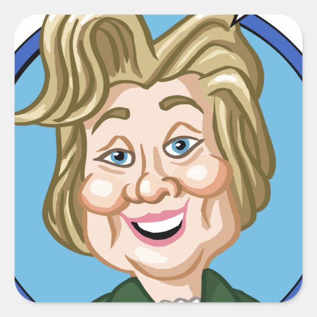 Sticker Carré Election 2016 de Hilary Clinton (Devant)
