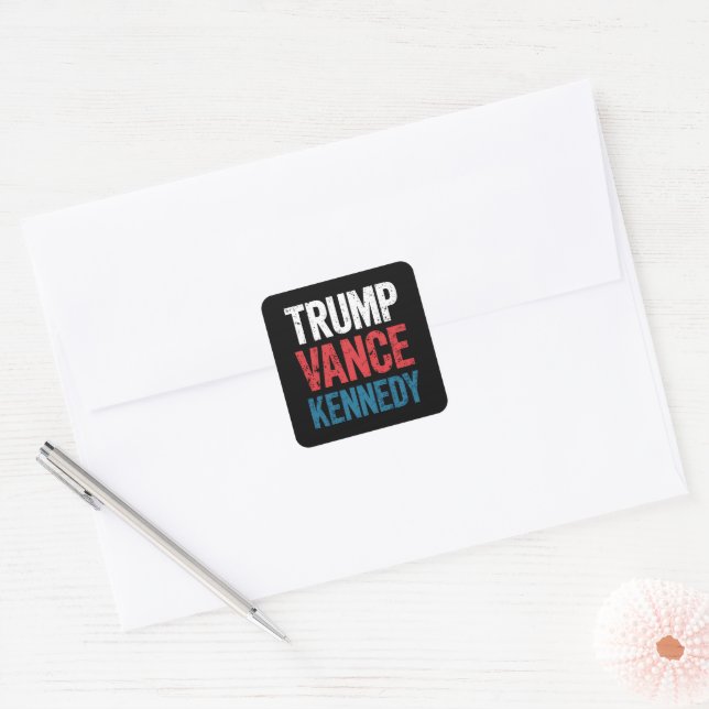 Sticker Carré Élection de Trump Vance Kennedy 2024 (Enveloppe)
