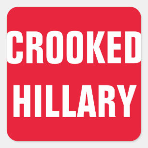 Sticker Carré Élections tordues 2016 de Hillary
