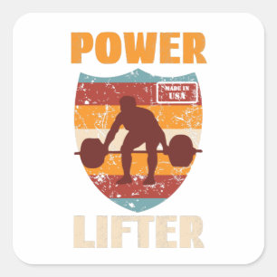Sticker Carré Électricité, haltérophilie Sport Canada Classic