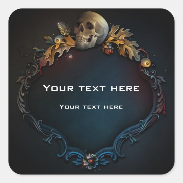 Sticker Carré Élégant automne automne automne Enchantée Hallowee (Devant)