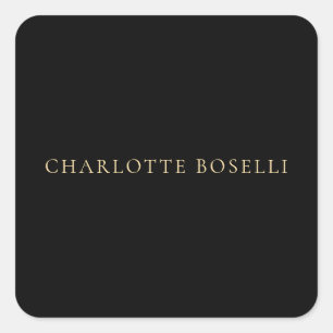 Sticker Carré Élégant Classique Minimaliste Professionnel Simple
