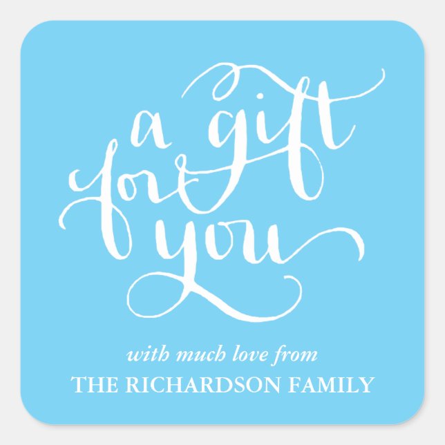 STICKER CARRÉ ÉLÉGANTE BALISERIE DE BALISES DE BALISES DE SCRIPT (Devant)