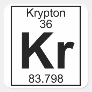 Sticker Carré Élément 036 - Kr - Krypton (plein)
