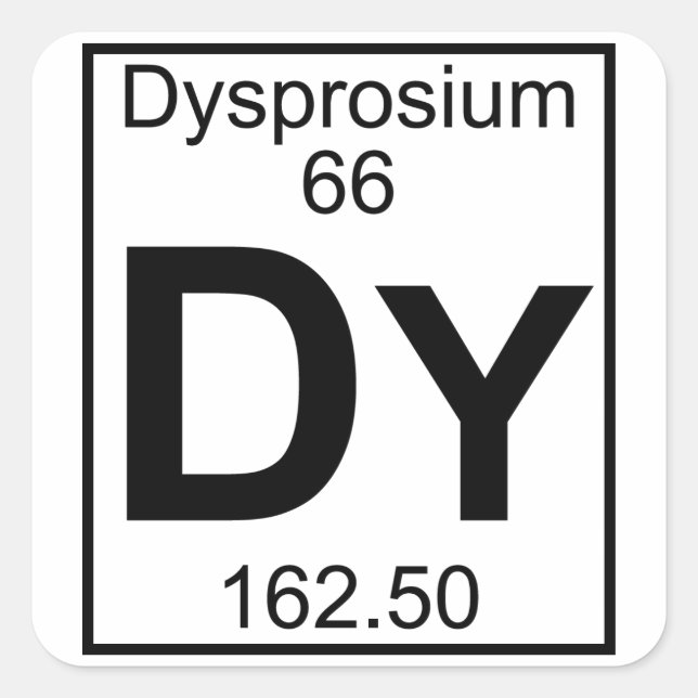 Sticker Carré Élément 066 - Jour - Dysprosium (Complet) (Devant)