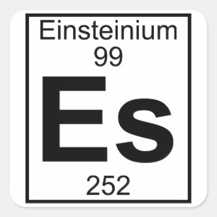Sticker Carré Élément 099 - Es - Einsteinium (plein)