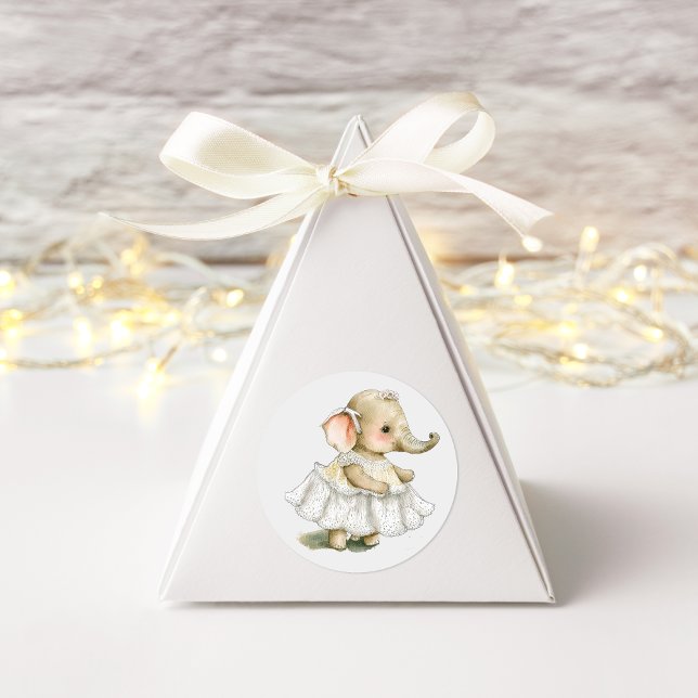 Sticker Carré Élément aquarelle éléphant mignon  (Créateur téléchargé)