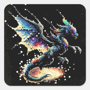 Sticker Carré Élément d'air du dragon