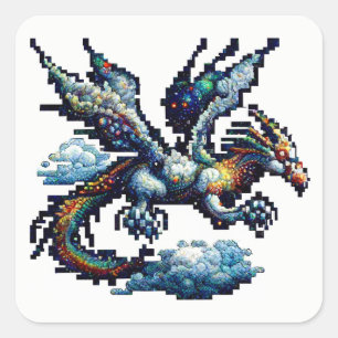 Sticker Carré Élément d'air du dragon