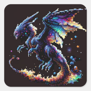 Sticker Carré Élément d'air du dragon