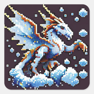 Sticker Carré Élément d'air du dragon