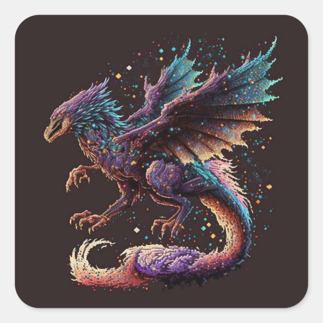 Sticker Carré Élément d'air du dragon (Devant)