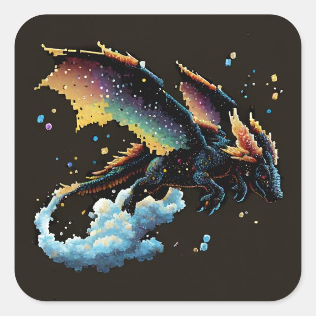 Sticker Carré élémentaire Dragon Air (Devant)