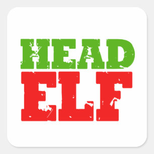 STICKER CARRÉ ELF EN TÊTE
