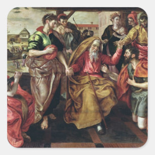 Sticker Carré Eliezer Demandant Rebecca à Marry Isaac, 1562