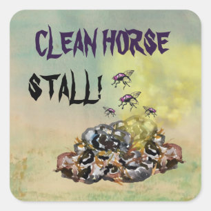 Sticker Carré Éliminer le décrochage de cheval de l'histoire des