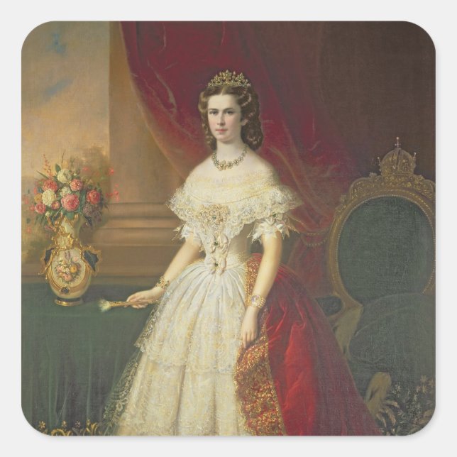 Sticker Carré Élisabeth de Bavière, 1863 (Devant)